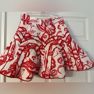C/meo red and white skirt size S / us4 / au uk 8